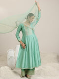 Libas Women'S Chanderi Silk Kurta Set (49286 Sea Green Xl