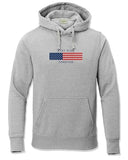 Adro Men'S Cotton Blend Neck Hooded Sweatshirt (H24-Flag-Gr_Grey
