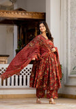 Greciilooks Rayon With Dupatta Kurti Festive Set For Women | Regular Fit Kurta (Gl-K2747&P169&D106_Red_S)