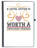 Udnag Ruled Notebook Diary Sister | A Loyal Sister Is Worth A Thousand Friends, [A5 80Pages 80Gsm]