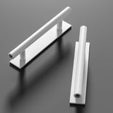 kwa heri 8 Pack Self-Stick Push Pull Helper White Hidden Cabinet Handle ABS Plastic Door Window Wardrobe Handle Instant Cabinet 