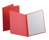 Oxford Title Panel and Border Front Report Covers, Red, Letter Size, 25 per Box, (52511)