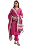 Libas Women'S Cotton Blend Kurta Set (400386_Pink