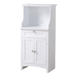 American Furniture Classics Os Home And Office Microwave/Coffee Maker Utility Cabinet Kitchen Cart, White