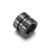 HALLEBEADS 10pcs 6.5mm Stainless Steel Grooved Column Beads Spacer Beads Loose Beads for Bracelet Jewelry Making Accessories (St