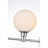 Living District Cordelia 2-Light Iron/Glass Bath Sconce In Chrome/Frosted White
