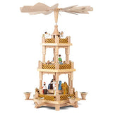 Alexander Taron 16720 Richard Glaesser Pyramid-3 Tiers-Nativity-17.25' H W X 12.5', Brown