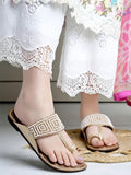 Shoetopia Chic Comfort & Stylish Golden Kolhapuri Flats For Women /Eu39,Golden,6,B0F3TPQRP4