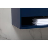 Elegant Decor Roman 48 Aluminum Alloy Mdf Single Bathroom Vanity In Blue