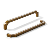 khtumeware 10-Pack 8 Inch Square Antique Brass Cabinet Pulls, Solid Zinc Alloy Heavy-Duty Handles for Kitchen/Bathroom Cabinets,