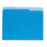 Universal Recycled Interior File Folders, 1/3 Cut, Top Tab, Letter, Blue, 100/Box Pack of 5