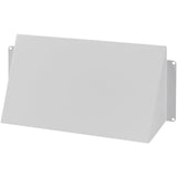 10 x 5 White Galvanized Steel Vent Cover - Duct Exhaust/Inlet Rain Deflector - Weatherproof Guard for Open Ventilation Systems -