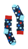 The Tie Hub Popper Dots Multi Bright Socks For Men Cotton Crew Socks