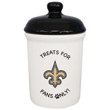 The Memory Company | Licensed NFL Treats for Team Fans Only Ceramic Pet Treat Canister,New Orleans Saints