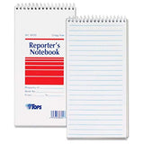 Tops Reporter'S Notebooks, 4 X 8, Wide Rule, 70 Sheets, 4 Pack (80304)