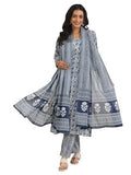 Libas Women'S Pure Cotton Kurta Set (400178O_Blue_3Xl)