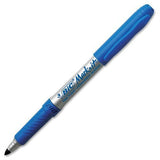 Bic Markit Gripster Permanent Marker Fine Marker Point Type Blue Ink Silver Barrel 12 / Dozen