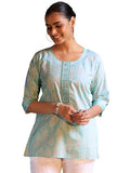 Libas Women'S Cotton Regular Kurti (29285Xl_Blue