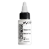 High Flow Acrylics by GOLDEN, Titanium White, 1 fl. oz. Bottle, Professional Acrylic Paint, SemiOpaque