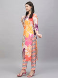 Gosriki Women'S Cotton Blend Straight Printed Kurta With Pant (Wahida White-Nw-Gs_L_White_Large),White,,B0CSG52D34