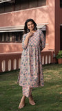 Fabnex Kurta Set For Women | Women Kurta | Women Kurta Sets Kurtis | Women Kurta Pant Set | Women Kurta Pant Set Women Kurti Set With Pant (K-53-54) (L, Pink)