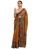 Libas Womens Printed Cotton Blend Saree With Blouse Piece
