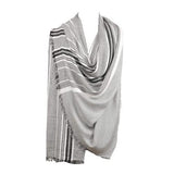 Cashmere Craft Black & White 100% Viscose Scarf (100X180 Cm)