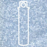 Miyuki Delica Seed Beads - Size 11/0 (1.6 mm), DB0830, Pale Aqua Silk Satin, 7.2 g, Approx. 1440 Beads, Made in Japan