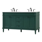 Elegant Decor Bennett 60 Aluminum Mdf Single Bathroom Vanity In Green