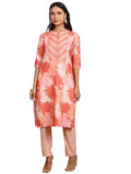 Ketch Women's Polyester Regular Fit Kurta (KHKU000455_Coral