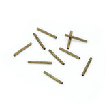 200pcs Smooth Round Tube Beads 10mm (0.4 Inch) Long Spacer Connector (Hole 0.5mm) Antique Bronze Plated Brass for DIY Craft Jewe