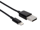 Axiom Lightning To UsbA M/M Adapter Cable Black 6Ft