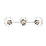 Living District Rogelio 3-Light Iron & Glass Bath Sconce In Chrome/Clear