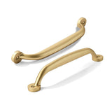 CABDM 10 Pack 6 inch Hole Center Brushed Gold Cabinet Pulls - Heavy Duty Solid Drawer Matte Gold Hardware Handles Kitchen Vanity