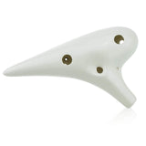 12 Hole Ceramic Ocarina With Bird Loves Flower Design, Hand Painted By Ocarinawind