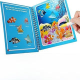 Water Magic Reusable Ocean Theme Activity Book Set for Kids with Refillable Water Pen, NoMess Coloring Book, TravelFriendly Le