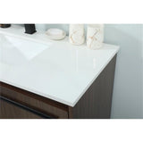 Elegant Decor Sloane 40 Mdf And Steel Single Bathroom Vanity In Walnut