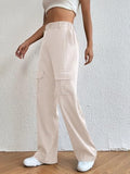 Leriya Fashion Women Cargo Pant | Woman Trousers | Women'S High-Waisted Pant | Women Trousers Pants White,WhiteApparel,S