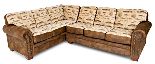 American Furniture Classics Model Angler'S Cove Two Piece Sectional Sofa, Brown