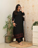Gosriki Women'S Rayon Viscose Anarkali Printed Kurta With Pant (Ramkund Black-Gs_Xxl_Black_Xx-Large),Black,2,B0DTK6QQPL