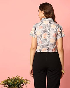 Toplot Women'S Casual Printed Crop Shirt With Half Sleeve Pack Of 2 (Combo-5059-Tre-Wht-Xl),Tree-White,,B0CFTWLS8D