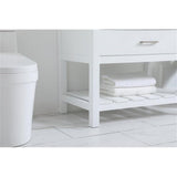 Elegant Decor Clement 36 Aluminum Mdf Single Bathroom Vanity In White