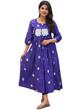 Gosriki Women'S Rayon Viscose Printed Anarkali Kurta With Pant (Anveshi Begani-Vks05-Gs_L_Begani_Large),Begani,,B0F8QB2LKW