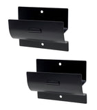 TetraTeknica GMH012P 4in Steel Wall Mount Ladder and Wheelbarrow Hanger, Matte Black, Pack of 2