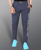 LookMark Men's Slim Fit Solid Lycra Blend Full Elastic Sport Wear Running Gym Stretchable Jogger Track Pant in Grey Color(Track 05 Grey-L),Grey