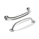 CABDM 2 Pack 6 inch Hole Center Polished Chrome Cabinet Pulls - Heavy Duty Solid Drawer Hardware Handles Kitchen Vanity Bathroom