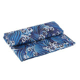 ATORSE 2xPrint Bronzing Wave Cotton Fabric Patchwork Sewing Material Blue 1 Meter