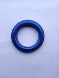 Plastic Curtain Rings Eyelet Rings (1.5 Inches) with Lock Blue Colour, Pack of 16 Pcs