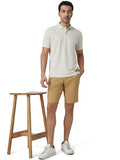 Xyxx Men Twill Cotton Chinos Shorts, Regular Fit, Solid, Pack Of 1, Cb1Sht07_34, Sand Brown, 34