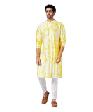 LookMark Men's Cotton Blend Printed Long Kurta Suitable for All Indian Wedding, Occasions, and Festivals (AZ-LM-OG-Kurta 15-XL) 
